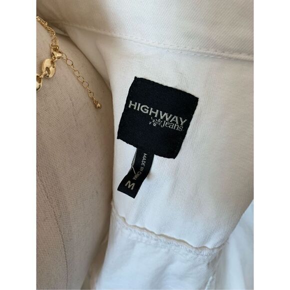 Highway jeans white cropped jacket size medium - Picture 4 of 5